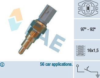 FAE 36660 - Термовыключатель, вентилятор радиатора / кондиционера autosila-amz.com