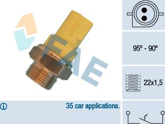 FAE 36330 - Термовыключатель, вентилятор радиатора / кондиционера autosila-amz.com