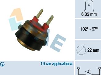 FAE 36290 - Термовыключатель, вентилятор радиатора / кондиционера autosila-amz.com