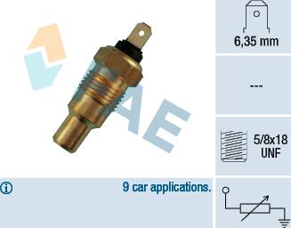 FAE 31490 - Датчик, температура охлаждающей жидкости autosila-amz.com