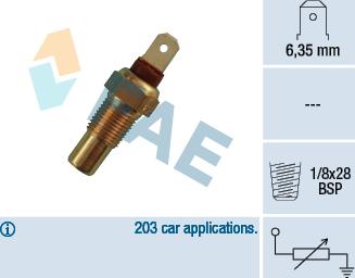 FAE 31570 - Датчик, температура охлаждающей жидкости autosila-amz.com