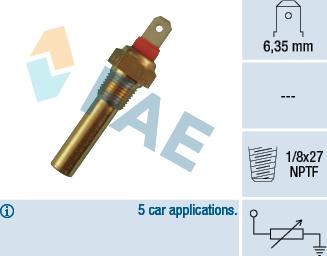 FAE 31640 - Датчик, температура охлаждающей жидкости autosila-amz.com