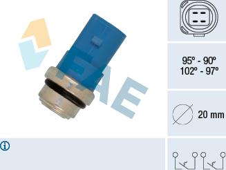 FAE 38391 - Термовыключатель, вентилятор радиатора / кондиционера autosila-amz.com