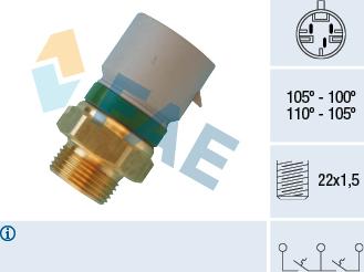 FAE 38350 - Термовыключатель, вентилятор радиатора / кондиционера autosila-amz.com