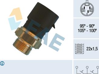 FAE 38310 - Термовыключатель, вентилятор радиатора / кондиционера autosila-amz.com