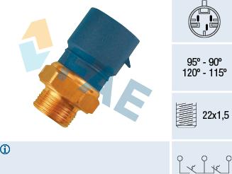 FAE 38235 - Термовыключатель, вентилятор радиатора / кондиционера autosila-amz.com