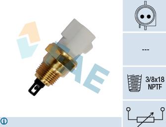 FAE 33440 - Датчик, температура впускаемого воздуха autosila-amz.com