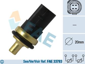 FAE 33781 - Датчик, температура охлаждающей жидкости autosila-amz.com