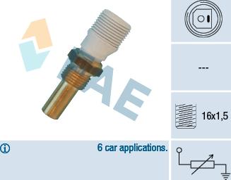 FAE 32620 - Датчик, температура охлаждающей жидкости autosila-amz.com