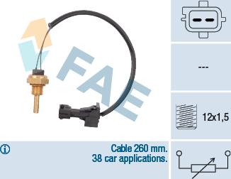 FAE 32740 - Датчик, температура охлаждающей жидкости autosila-amz.com