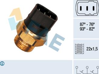 FAE 37950 - Термовыключатель, вентилятор радиатора / кондиционера autosila-amz.com