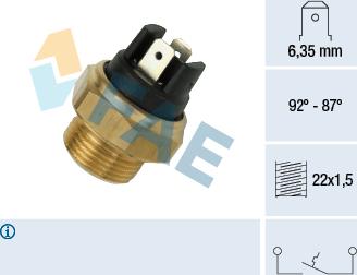 FAE 37310 - Термовыключатель, вентилятор радиатора / кондиционера autosila-amz.com