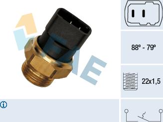 FAE 37270 - Термовыключатель, вентилятор радиатора / кондиционера autosila-amz.com