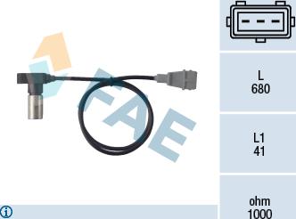 FAE 79098 - Датчик импульсов, коленвал autosila-amz.com