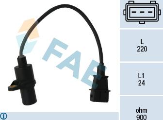 FAE 79049 - Датчик импульсов, коленвал autosila-amz.com