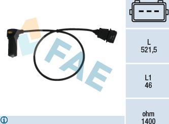 FAE 79066 - Датчик импульсов, коленвал autosila-amz.com