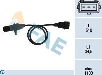 FAE 79007 - Датчик импульсов, коленвал autosila-amz.com