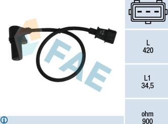 FAE 79073 - Датчик импульсов, коленвал autosila-amz.com