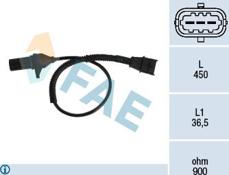 FAE 79333 - Датчик импульсов, коленвал autosila-amz.com