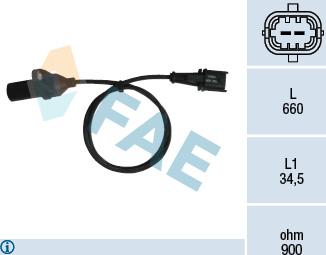 FAE 79220 - Датчик импульсов, коленвал autosila-amz.com