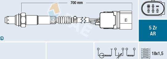 FAE 75014 - Лямбда-зонд, датчик кислорода autosila-amz.com