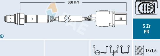 FAE 75031 - Лямбда-зонд, датчик кислорода autosila-amz.com