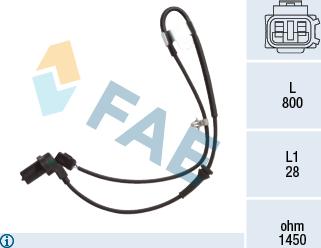 FAE 78493 - Датчик ABS, частота вращения колеса autosila-amz.com