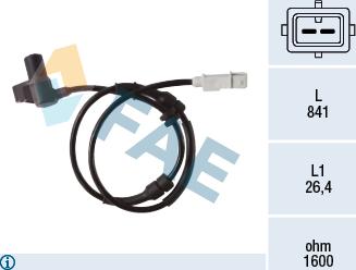 FAE 78404 - Датчик ABS, частота вращения колеса autosila-amz.com