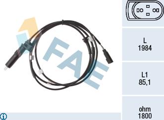 FAE 78475 - Датчик ABS, частота вращения колеса autosila-amz.com