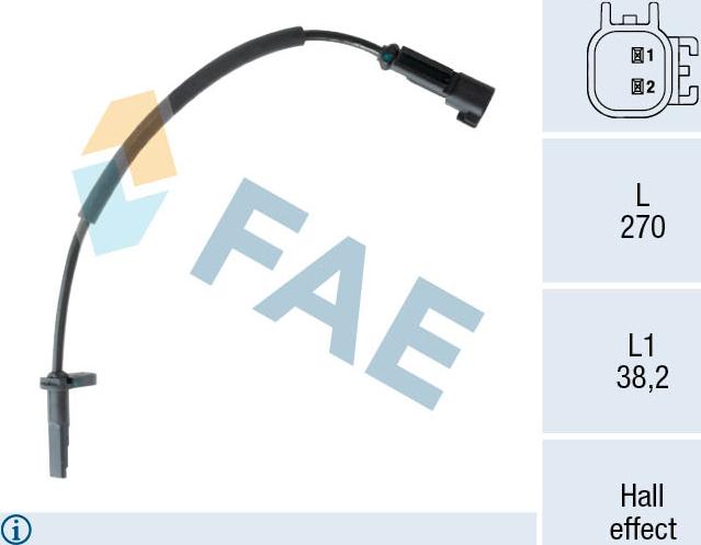 FAE 78556 - Датчик ABS, частота вращения колеса autosila-amz.com
