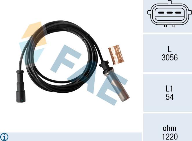 FAE 78560 - Датчик ABS, частота вращения колеса autosila-amz.com