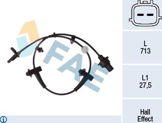 FAE 78507 - Датчик ABS, частота вращения колеса autosila-amz.com