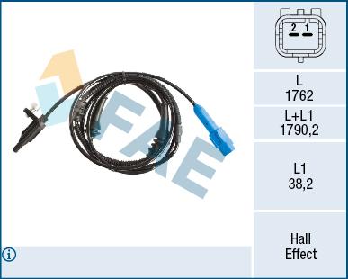 FAE 78516 - Датчик ABS, частота вращения колеса autosila-amz.com