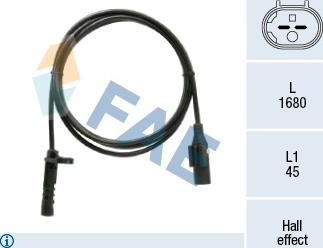 FAE 78527 - Датчик ABS, частота вращения колеса autosila-amz.com