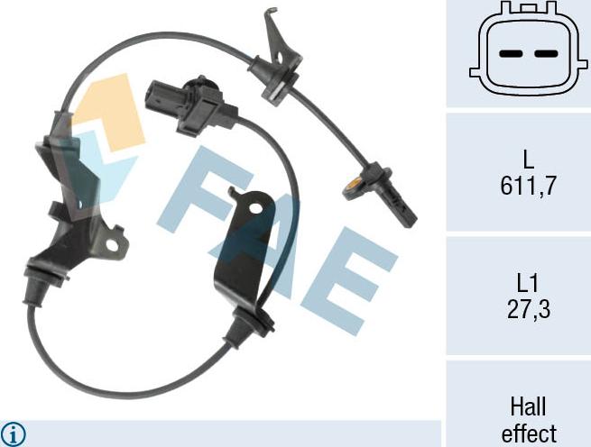 FAE 78630 - Датчик ABS, частота вращения колеса autosila-amz.com