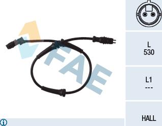 FAE 78099 - Датчик ABS, частота вращения колеса autosila-amz.com