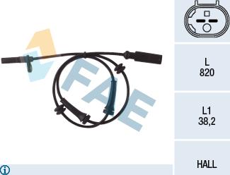 FAE 78049 - Датчик ABS, частота вращения колеса autosila-amz.com