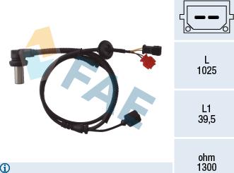 FAE 78063 - Датчик ABS, частота вращения колеса autosila-amz.com