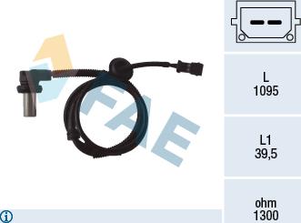 FAE 78062 - Датчик ABS, частота вращения колеса autosila-amz.com