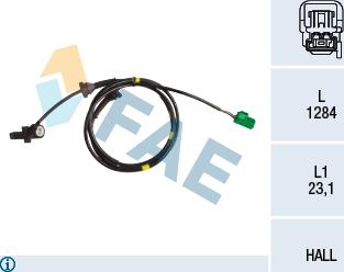 FAE 78158 - Датчик ABS, частота вращения колеса autosila-amz.com