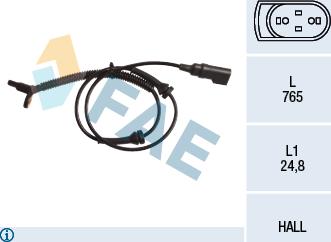 FAE 78153 - Датчик ABS, частота вращения колеса autosila-amz.com