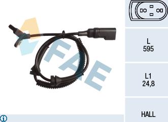 FAE 78152 - Датчик ABS, частота вращения колеса autosila-amz.com