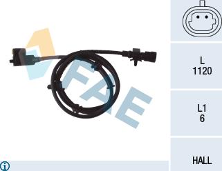 FAE 78105 - Датчик ABS, частота вращения колеса autosila-amz.com