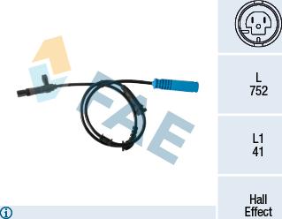 FAE 78392 - Датчик ABS, частота вращения колеса autosila-amz.com