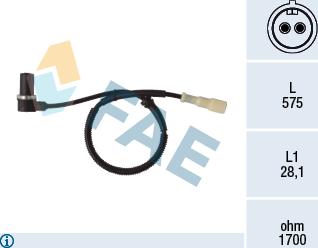 FAE 78349 - Wheel speed sensor - ABS autosila-amz.com