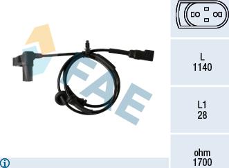 FAE 78345 - Датчик ABS, частота вращения колеса autosila-amz.com