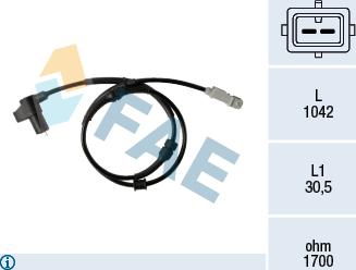 FAE 78347 - Датчик ABS, частота вращения колеса autosila-amz.com