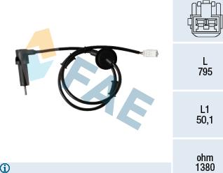 FAE 78356 - Датчик ABS, частота вращения колеса autosila-amz.com