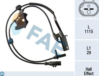 FAE 78389 - Датчик ABS, частота вращения колеса autosila-amz.com