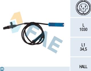 FAE 78339 - Датчик ABS, частота вращения колеса autosila-amz.com